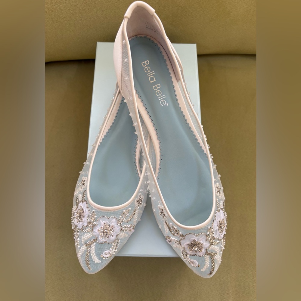 Bella Belle Women's Embellished Flats - Ivory